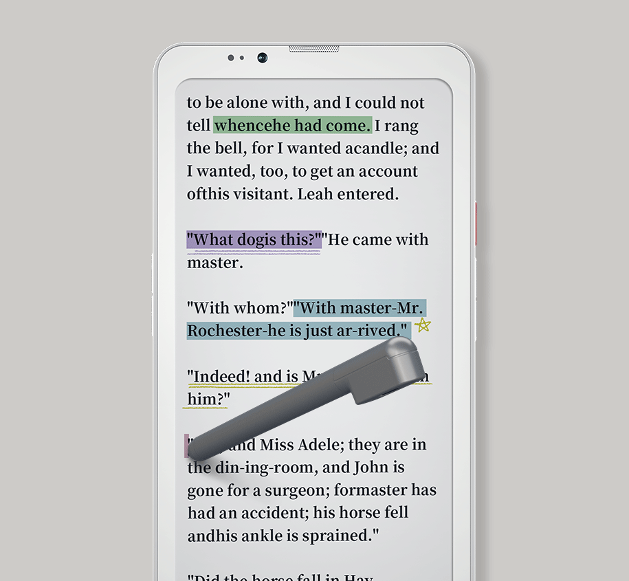 The HiBreak Dual has a stylus compatible e-ink main screen