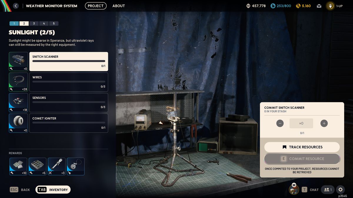Arc Raiders Weather Monitor: The Weather Monitor System project interface, showing the second stage.