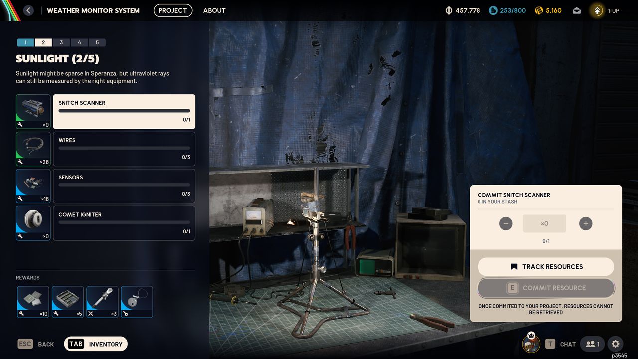Arc Raiders Weather Monitor: The Weather Monitor System project interface, showing the second stage.