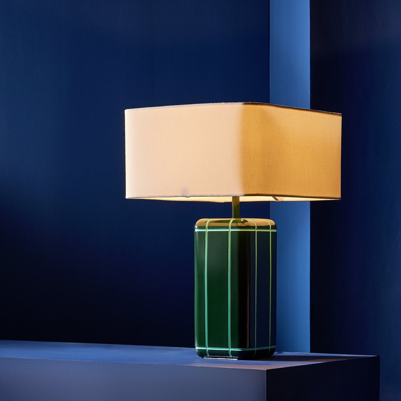 Habitat Metro Large Table Lamp - Dark Green
