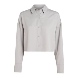 Calvin Klein Cropped Crepe Shirt