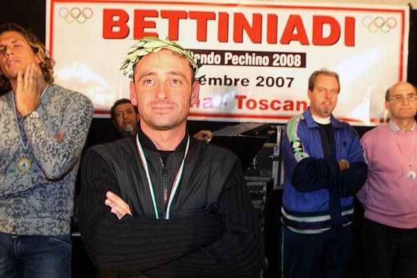 Paolo Bettini during the awards ceremony of the First Bettiniadi.
