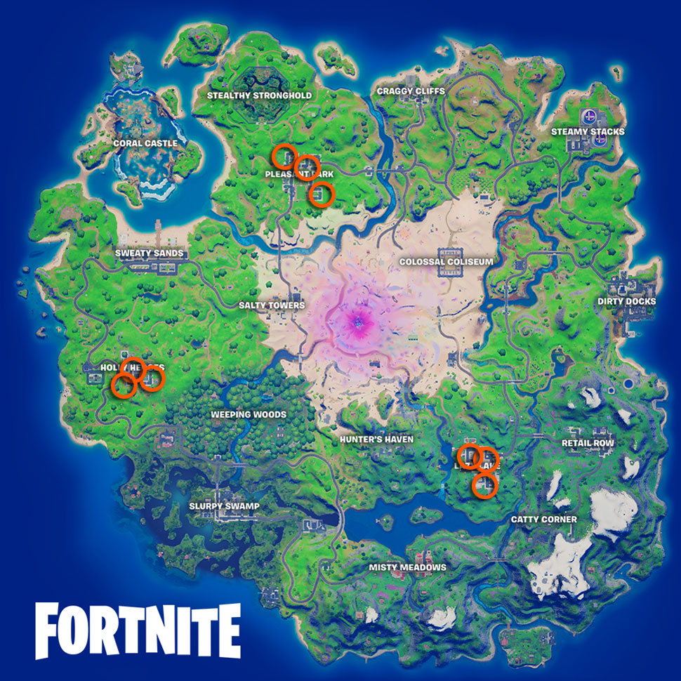Fortnite Clues locations
