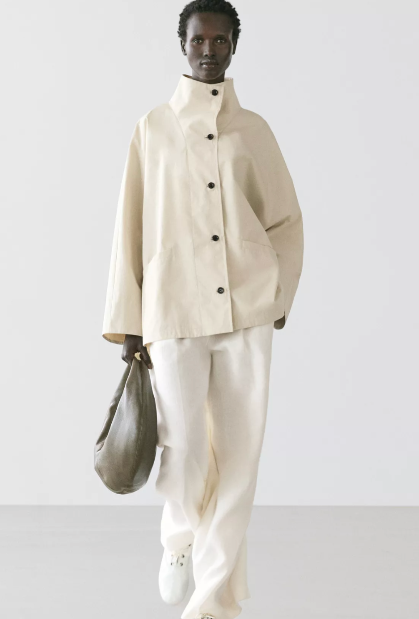 Massimo Dutti, Jacket With High Collar Detail