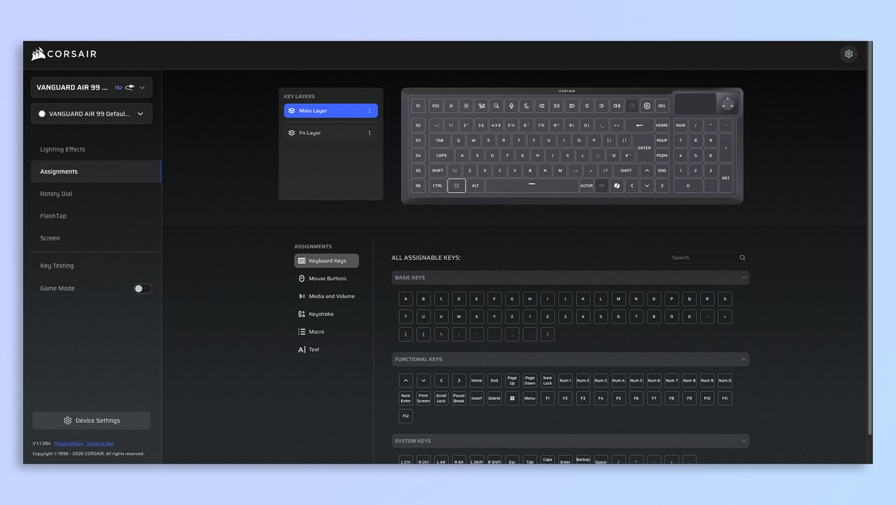 Corsair Web Hub screenshots