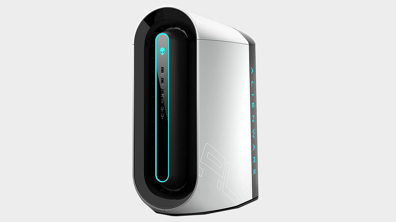 Alienware Aurora R12 gaming PC pictured front-on