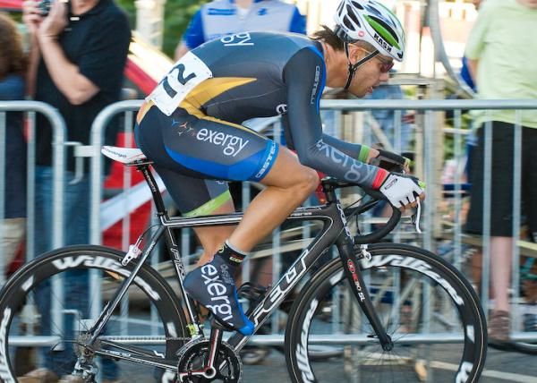 Andres Diaz (Team Exergy) fought hard but was caught during the final laps