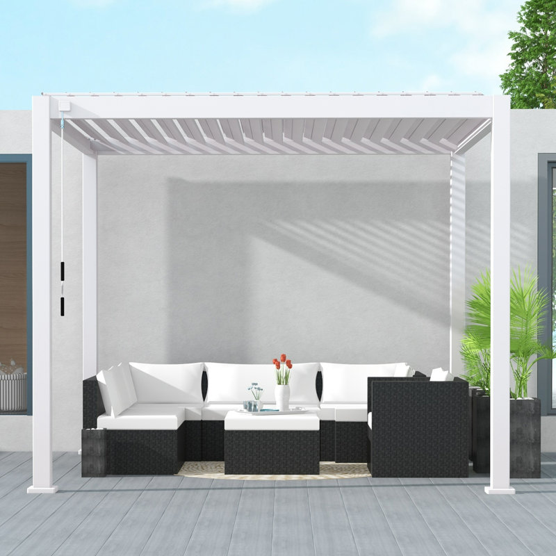 Mirador 111s Aluminum Pergola With Adjustable Louvered Roof &amp;amp; Reviews | Wayfair