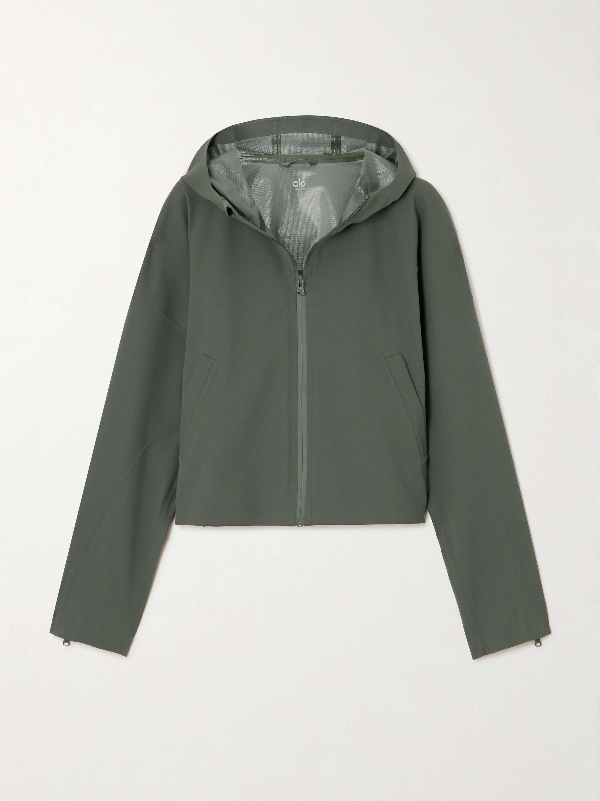 Rain or Shine Stretch Recycled-Ripstop Hooded Jacket