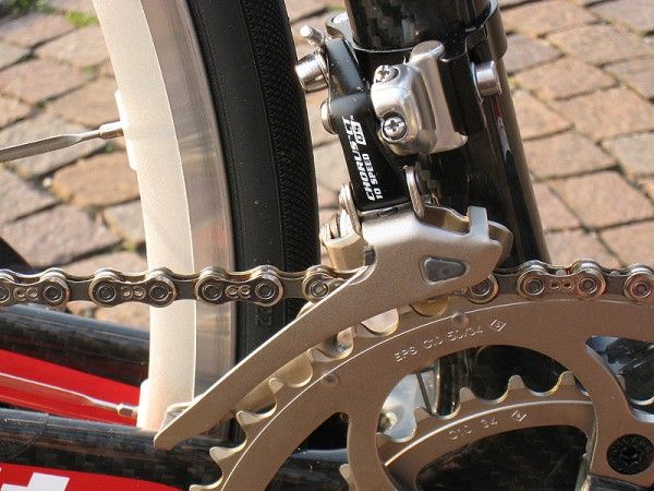 Campagnolo's newest front derailleur designs can be used for both standard and compact cranksets.