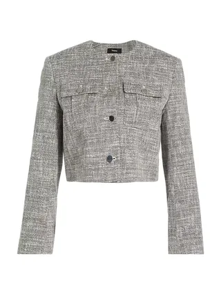 Cotton Tweed Military Jacket