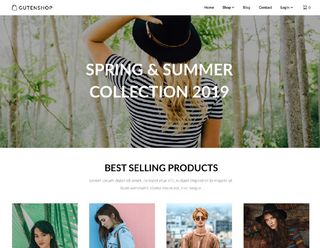 Free WordPress themes: Gutenshop