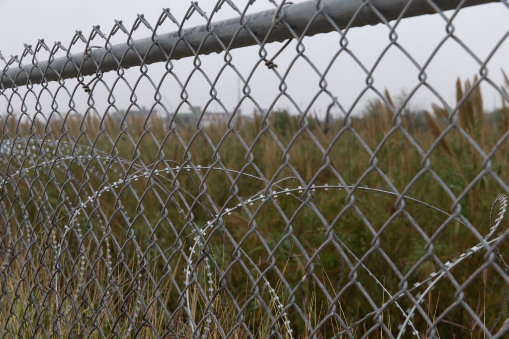 U.S.-Mexico border fence.