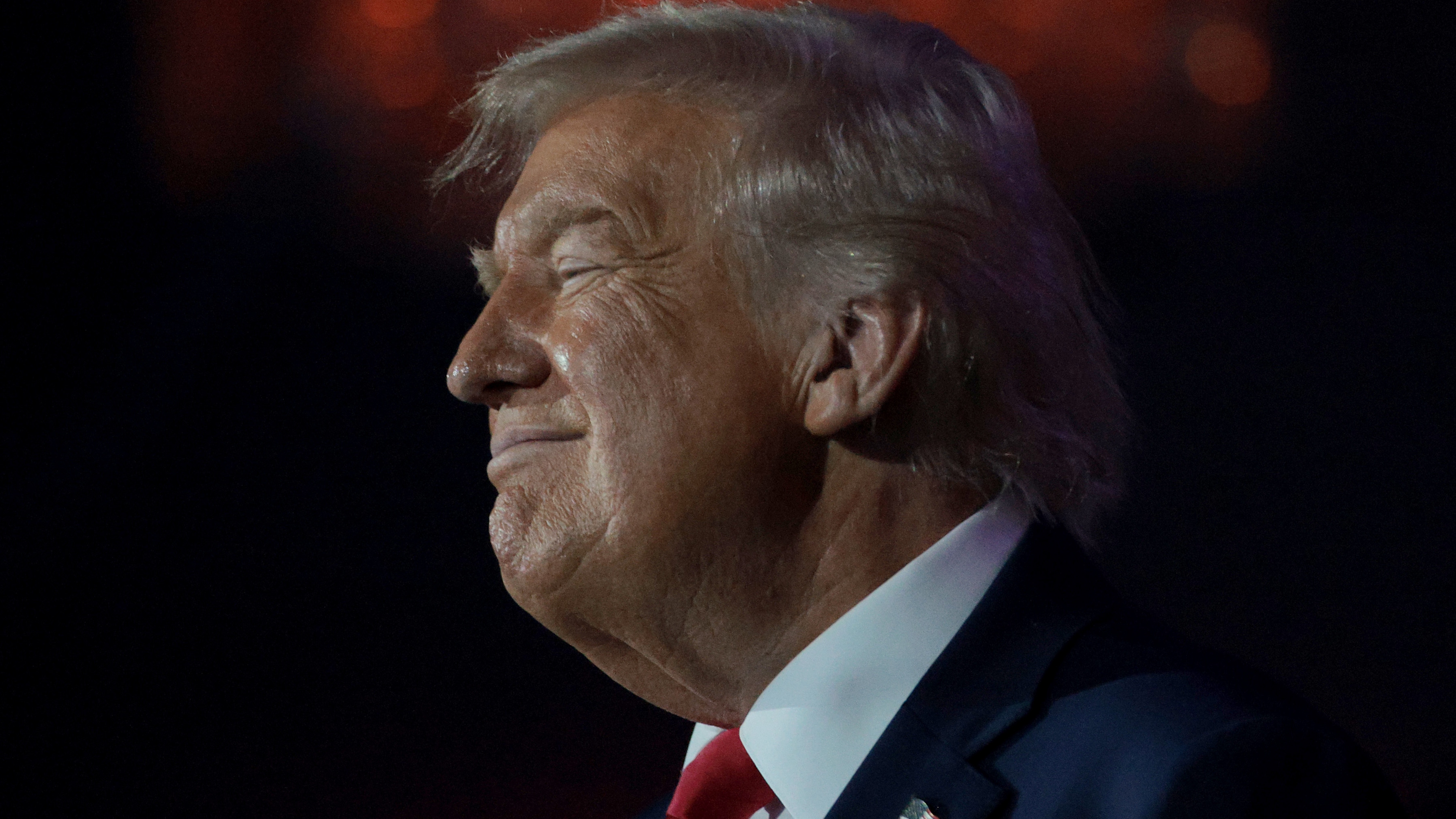 WASHINGTON, DC - DECEMBER 05: U.S. President Donald Trump reacts during the FIFA World Cup 2026 Official Draw at John F. Kennedy Center for the Performing Arts on December 05, 2025 in Washington, DC. (Photo by Kevin Dietsch/Getty Images)