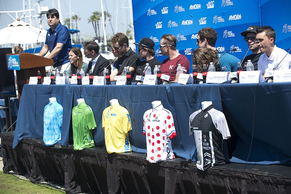 The riders at the Tour of California press conference
