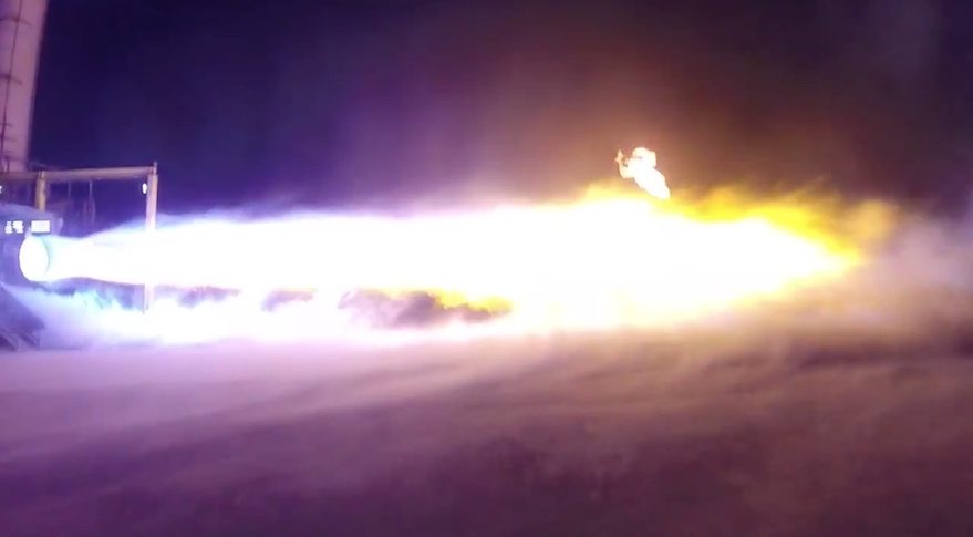 Blue Origin&#039;s BE-4 engine test