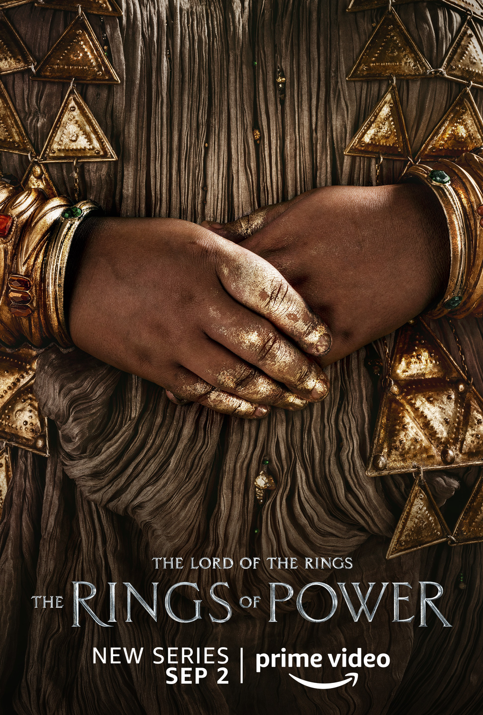 A poster for the Lord of The Rings: The Rings of Power Series