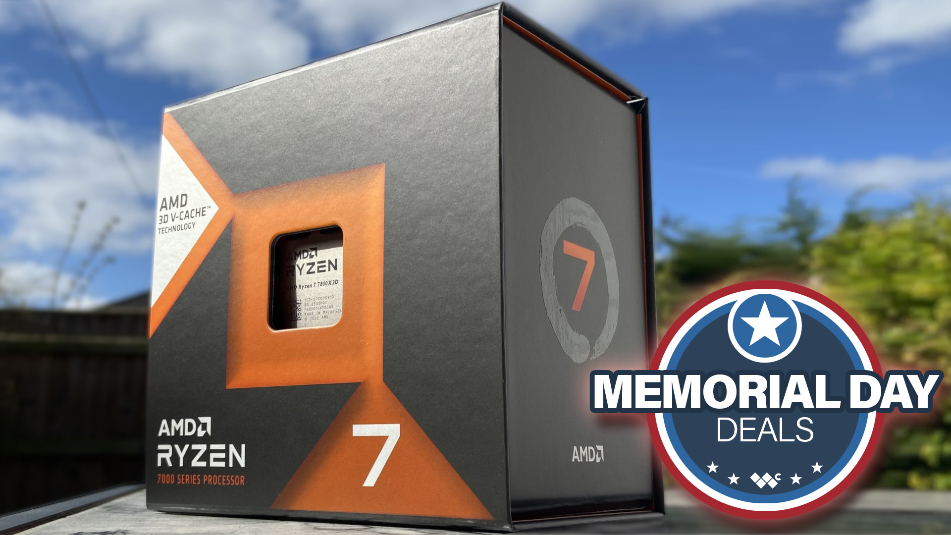 AMD Ryzen 7 7800X3D processor with Windows Central Memorial Day badge