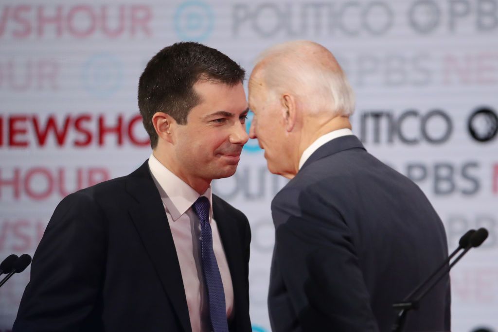 Pete Buttigieg and Joe Biden.