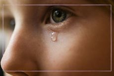 Close up of a child crying