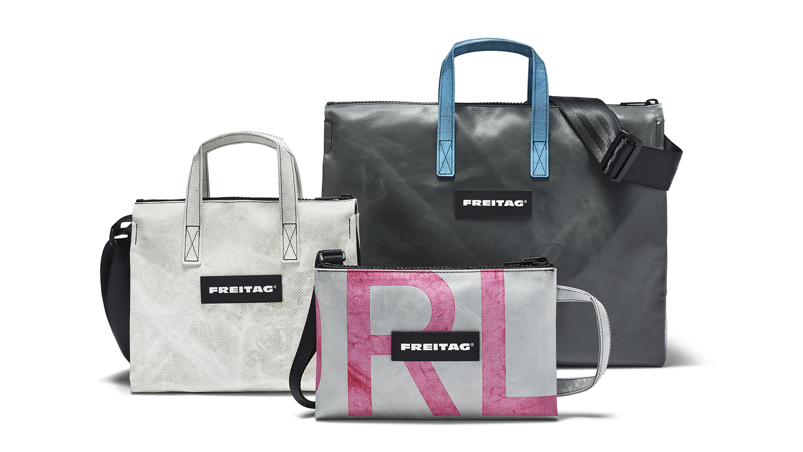 F272 EDDIE, F274 RUBY und F275 TILDA: die neuen FREITAG Crossbody Bags.