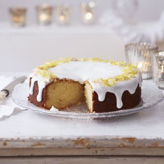 Lemon and Marzipan Drizzle Cake