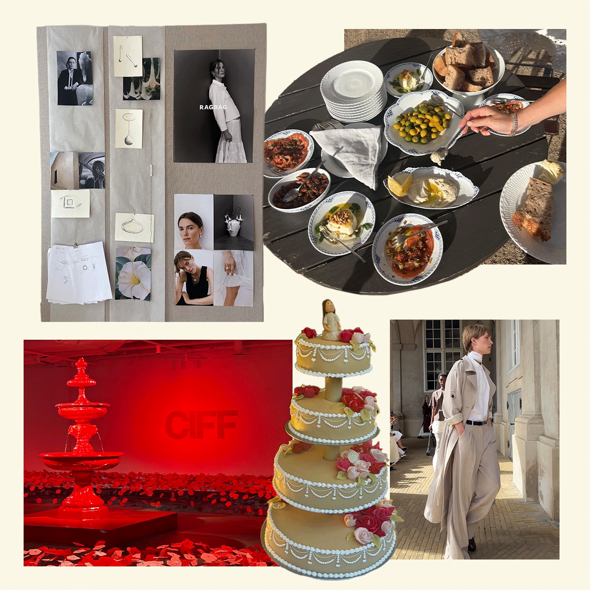 Collage of editor Ana Escalante attending Copenhagen Fashion Week.