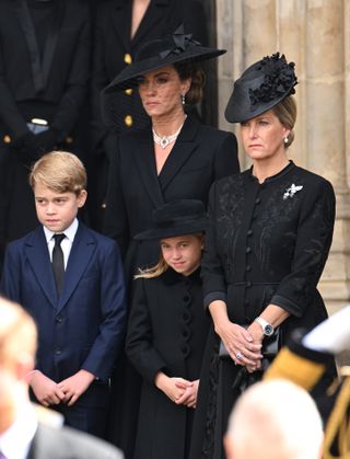 Duchess Sophie and Princess Charlotte at the Queen's funeral