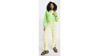 River Island crop denim shirt in bright green
RRP: $38.50/£25.50
This cropped neon green jacket with a spread collar and chest pockets makes a statement. It's a regular fit and available in sizes XS to L.  