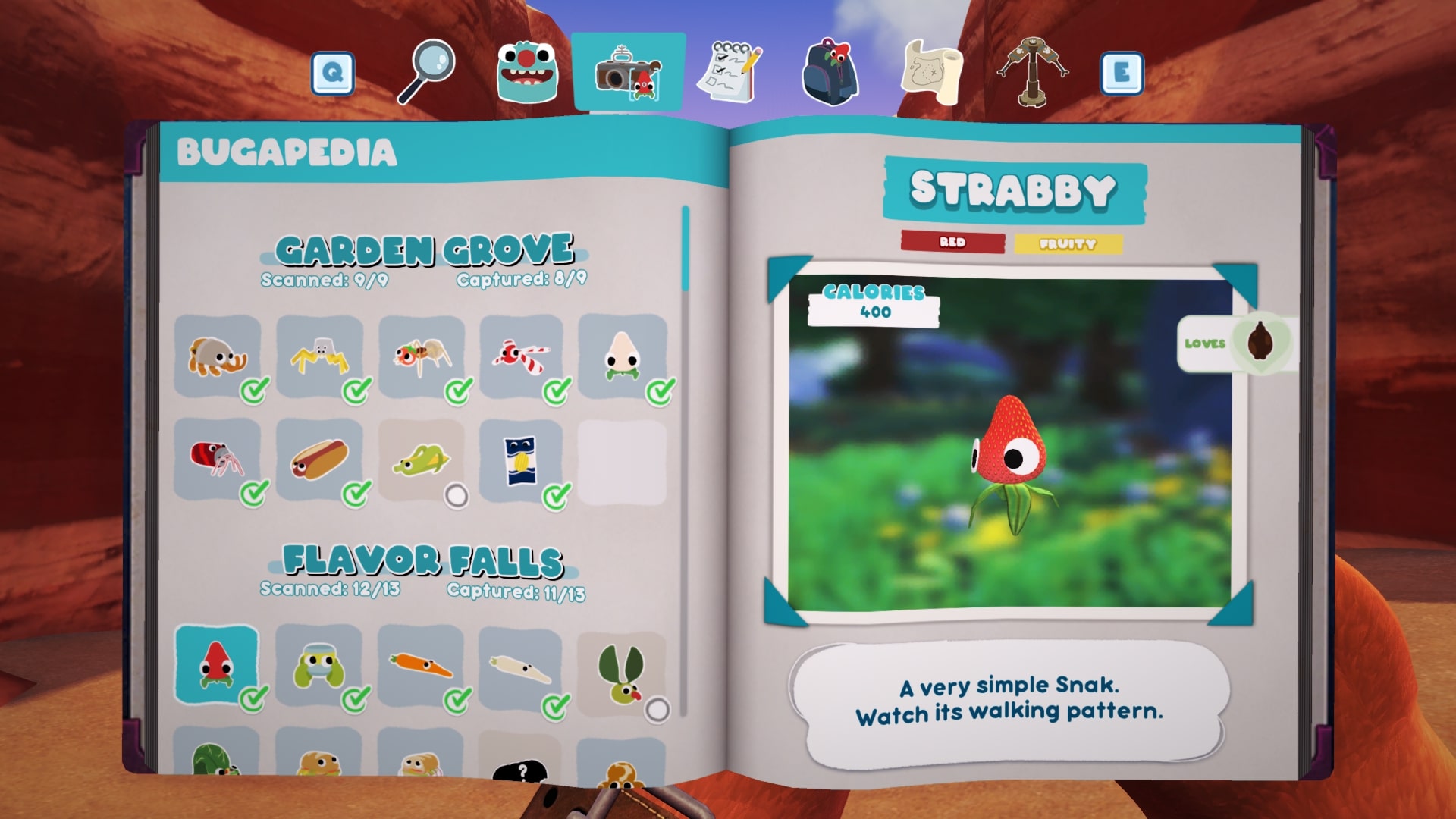 Bugsnax Bugapedia: Strabby
