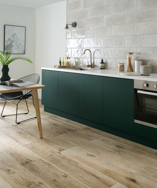 Wood effect kitchen flooring by Topps Tiles