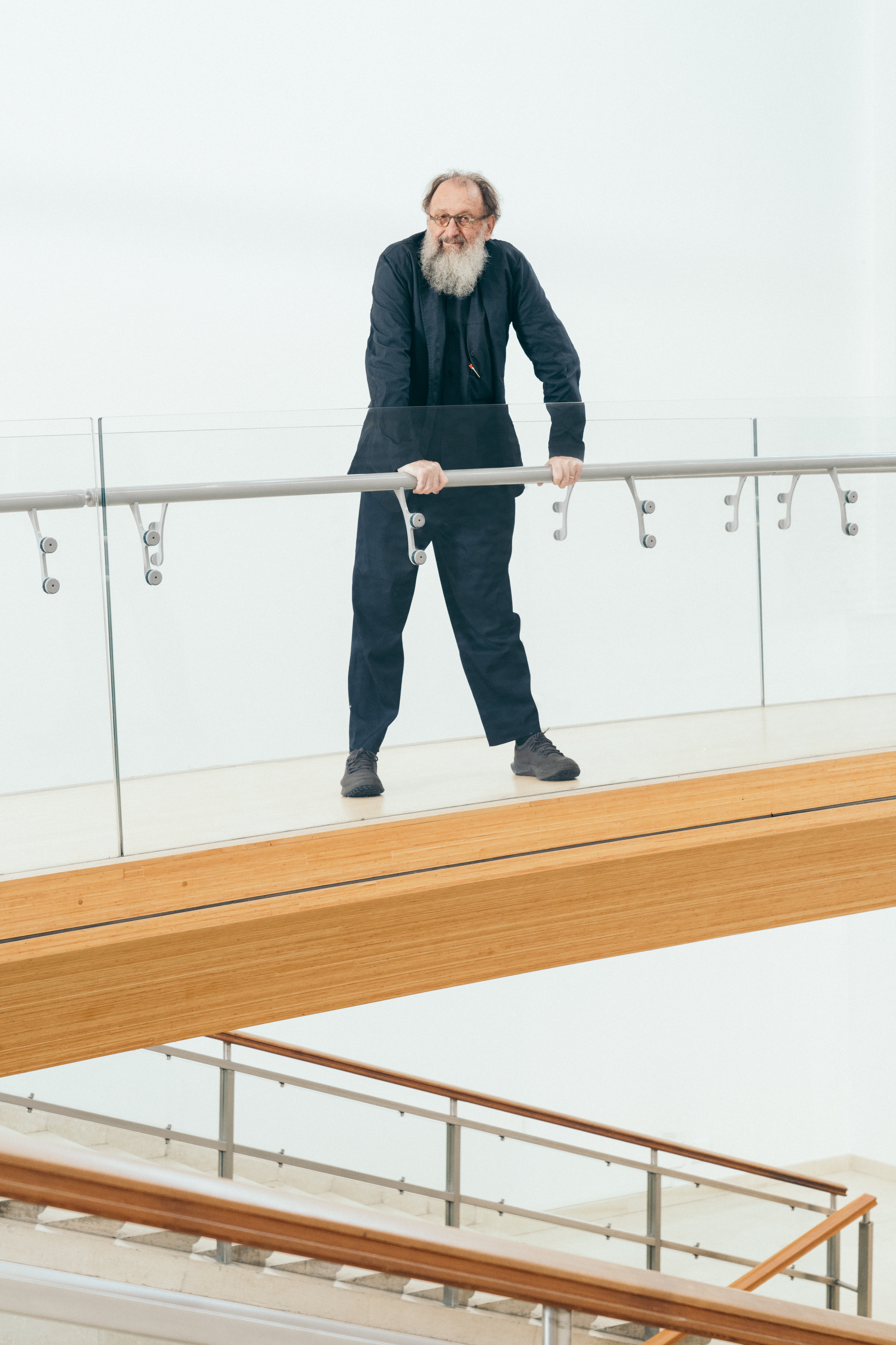 Michele De Lucchi on the bridge of Triennale