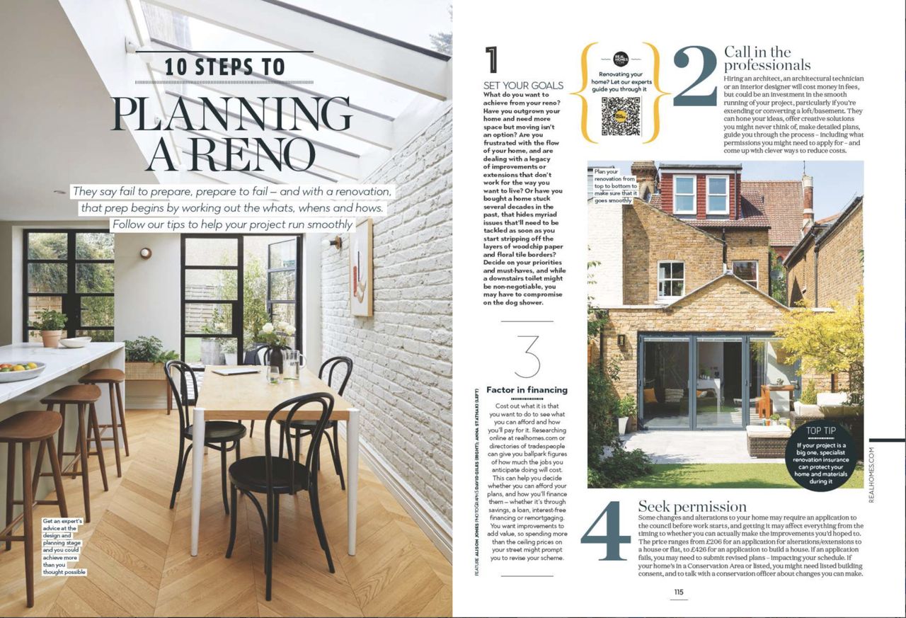 Real Homes magazine August issue renovating advice