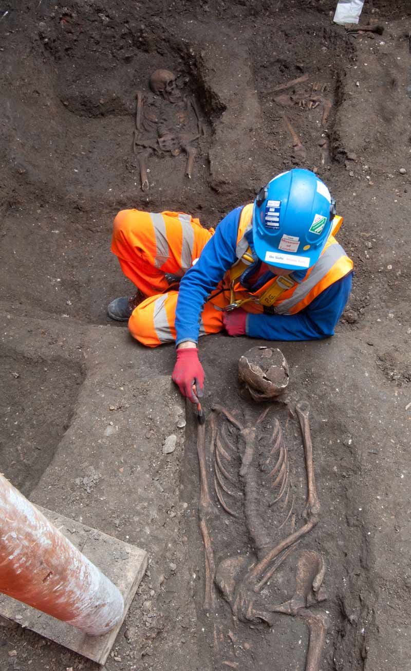 burial ground from black death plague of 1348.