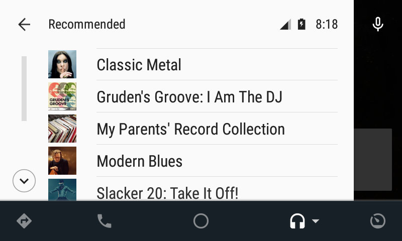 Slacker Radio for Android Auto