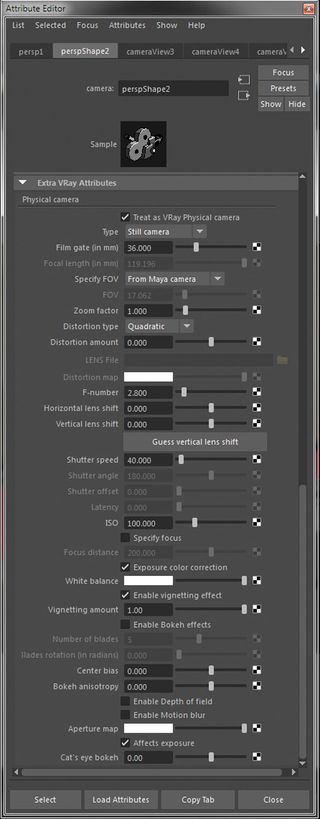 Set up with the VRay Physical Camera