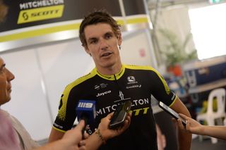 Daryl Impey answering questions from the press