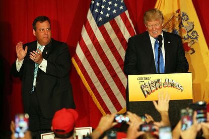 Donald Trump has what is being characterized as a "tense" conversation with Chris Christie late in the day on Thursday regarding his pick for his running mate.