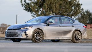 2025 Toyota Camry Hybrid XSE test drive review.