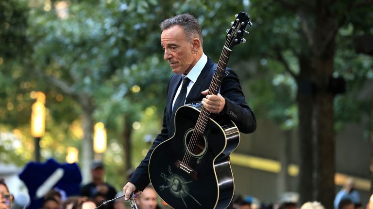 Bruce Springsteen performs live at 9/11 memorial.
