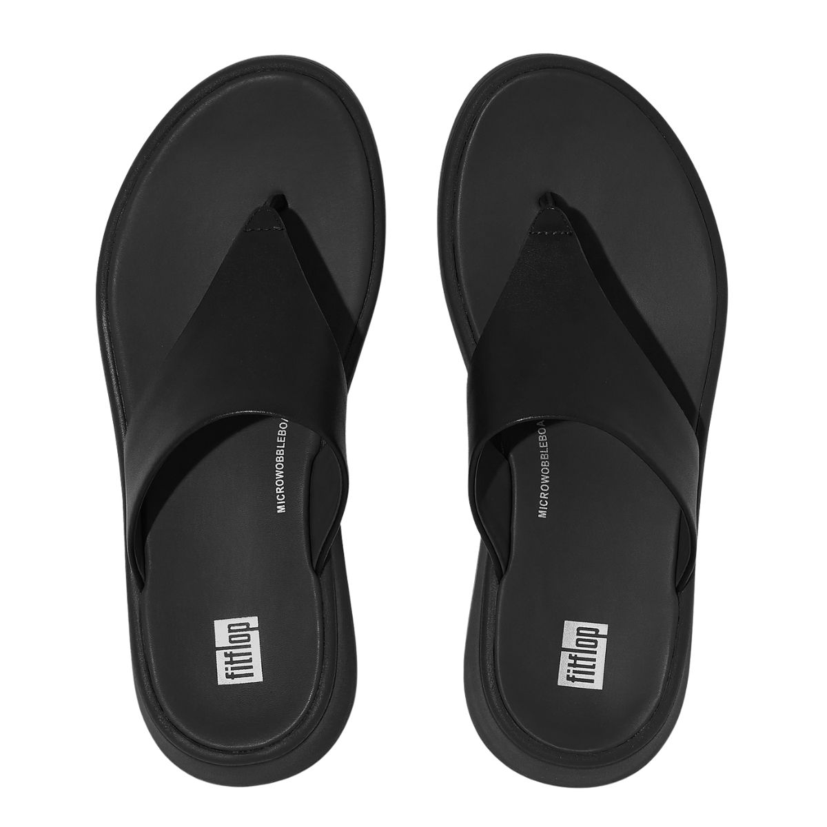 fitflop F-MODE Leather Flatform Toe-Post Sandals
