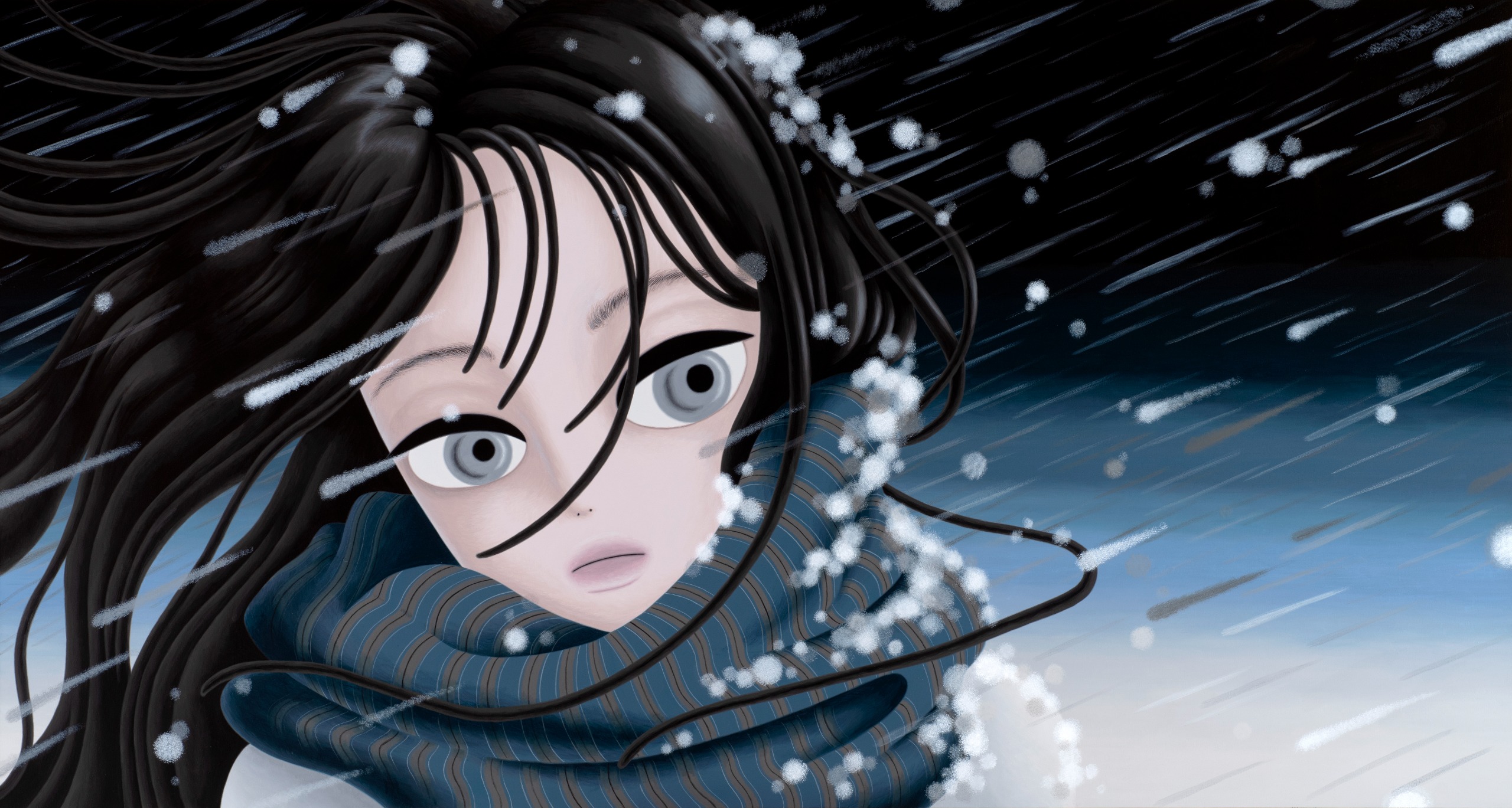art by Sujin Lee of solitary female figures