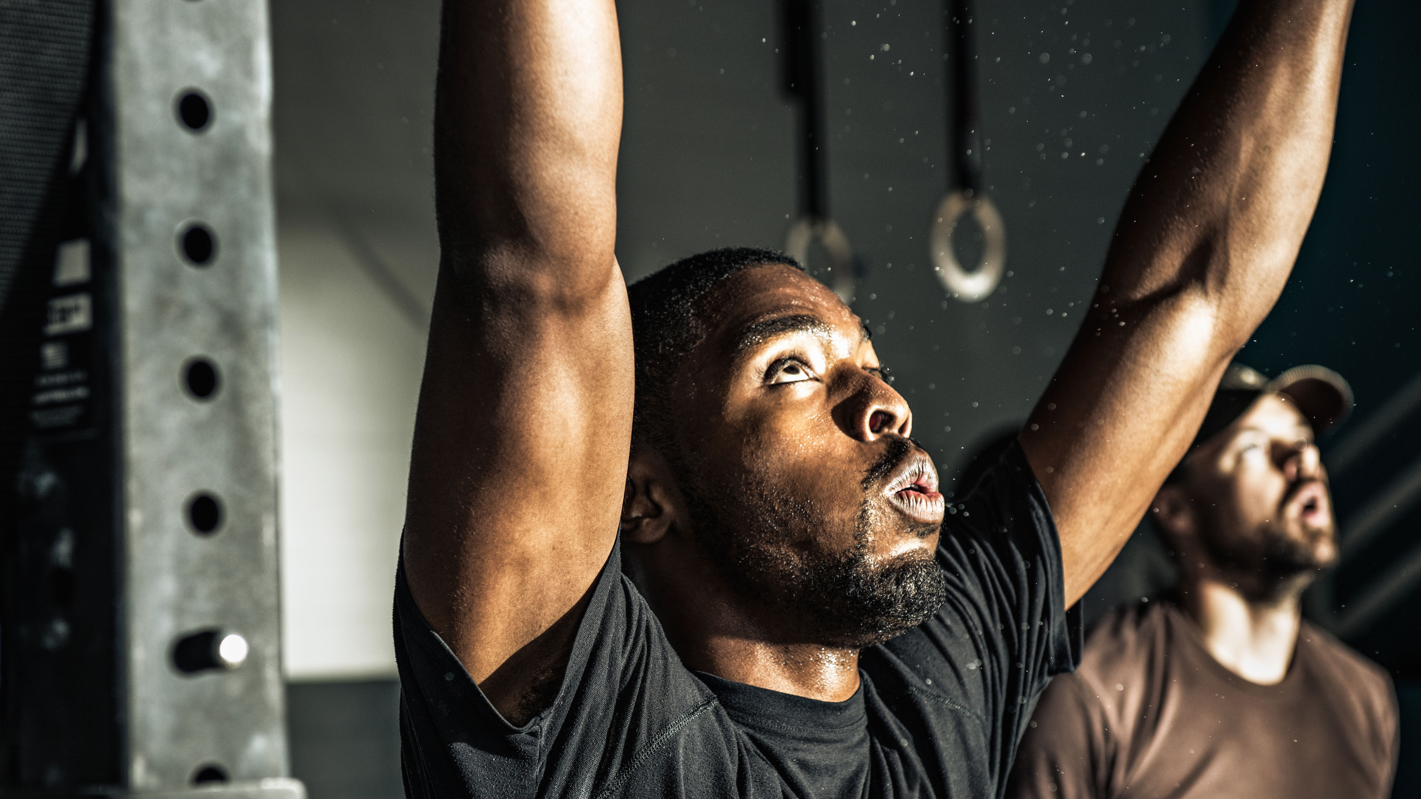 Man exercising in the gym