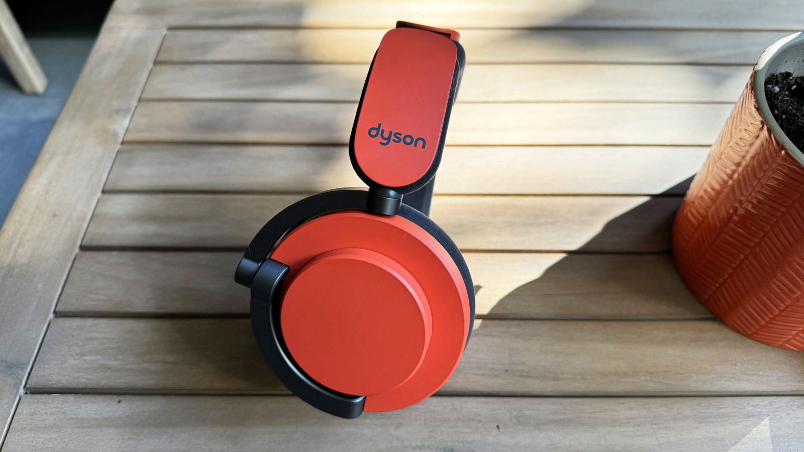 Dyson OnTrac headphones in Ceramic Cinnabar colour