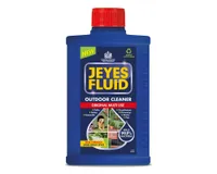 A blue bottle of Jeyes Fluid Outdoor Cleaner
