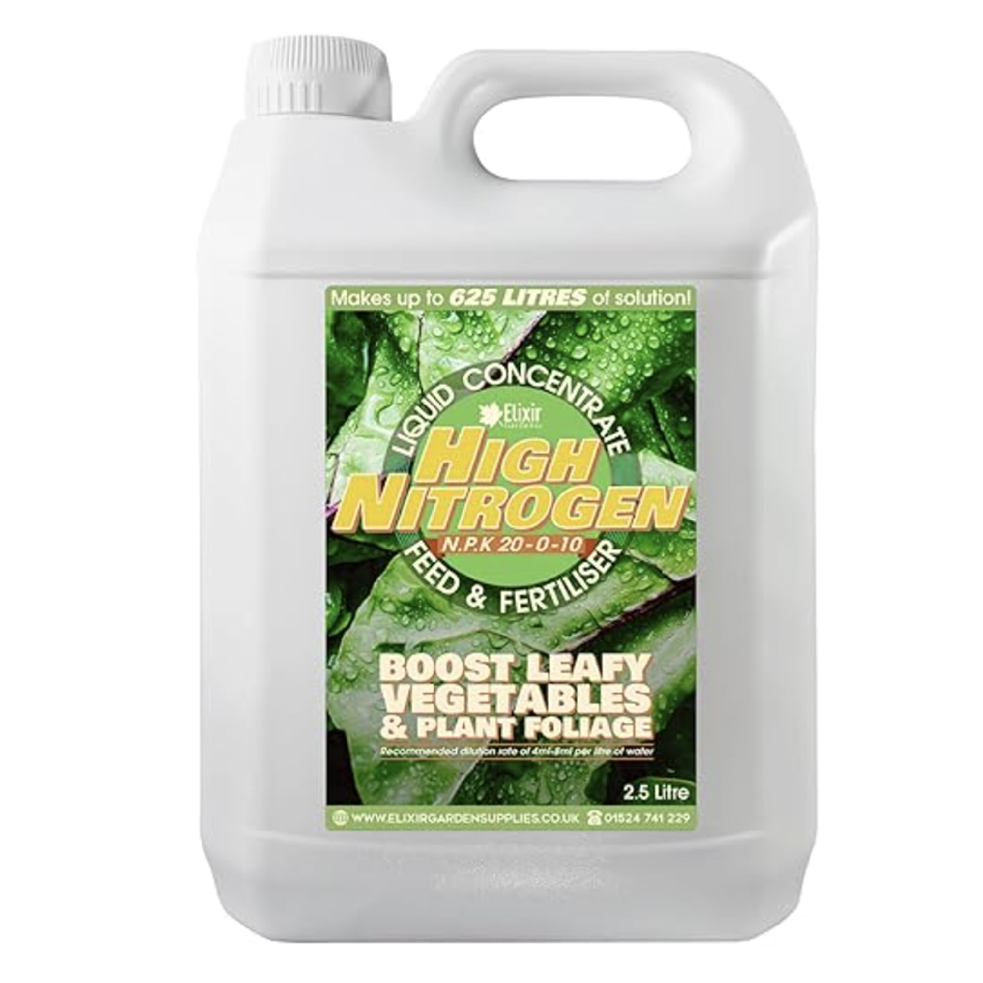 Elixir Gardens High Nitrogen Liquid Fertiliser All Season For Fruit, Flowers and Lawns