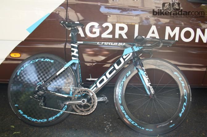 Yesterday Focus launched its new Izalco Chrono frame and today it was in use by the AG2R-La Mondiale team