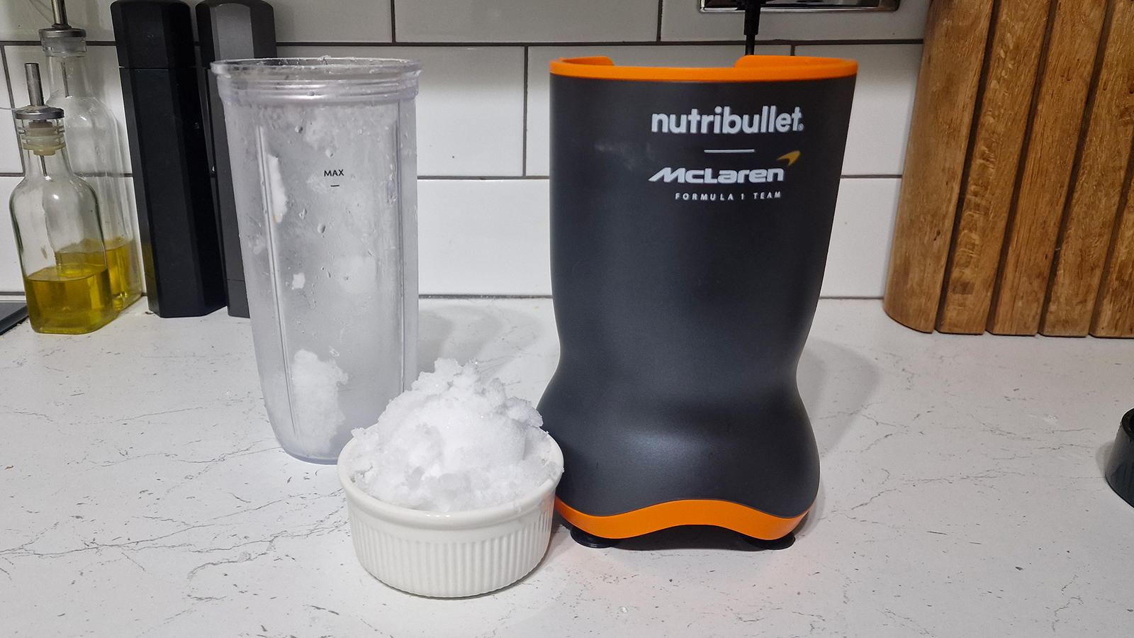 Crushed ice made in the Nutribullet Ultra 1200 review