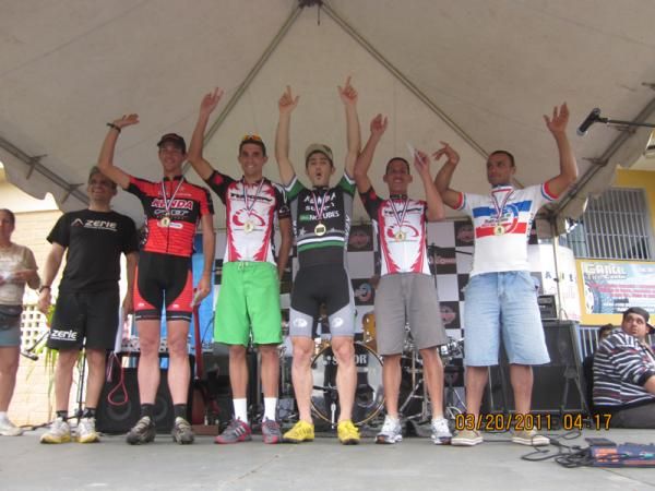 Men's podium at the Clasico Mountain Bike Florida