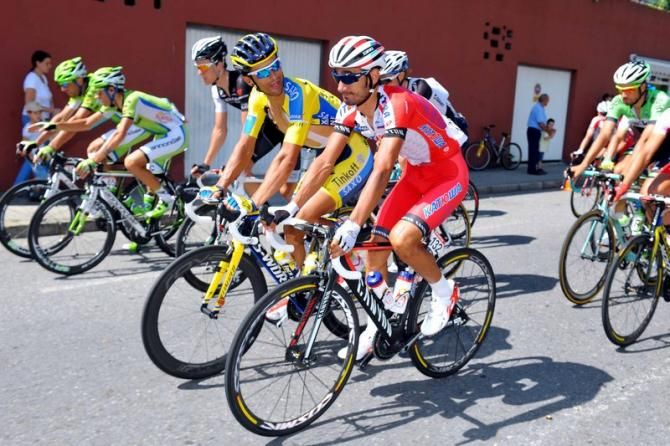 Giampaolo Caruso (Katusha) and Daniele Bennati (Tinkoff-Saxo)